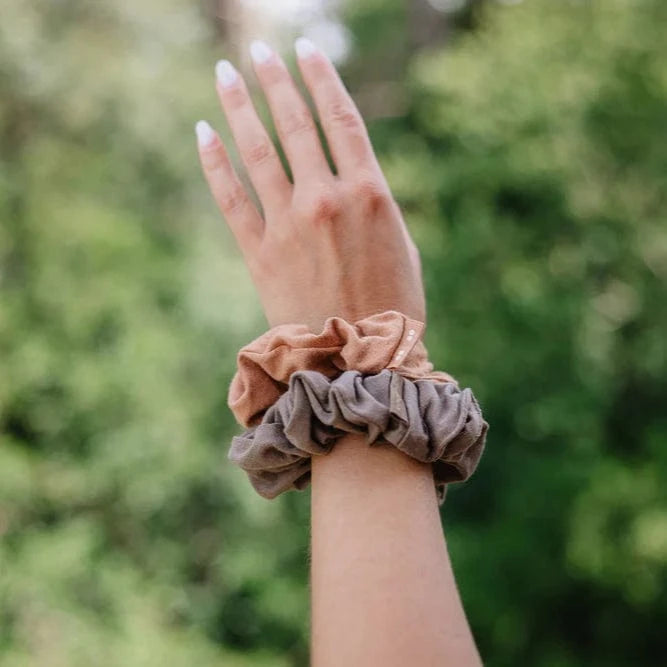 Plastic Free Organic Scrunchies - Zero Waste Scrunchies, 100% Fair Trade, Organic Cotton, 2 Pack