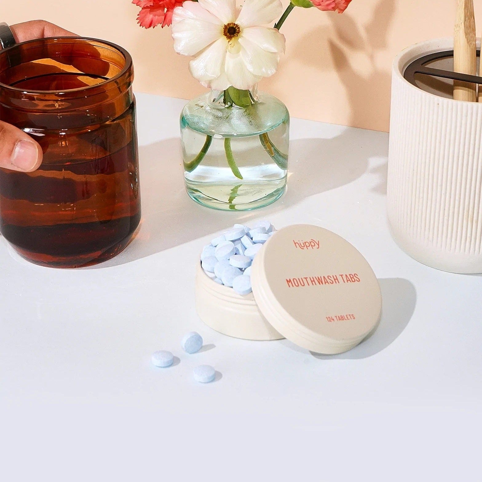 Mouthwash Tablets - Zero Waste Mouthwash - All Natural, Plastic-Free, Refillable, 124 ct.