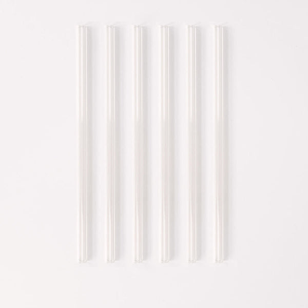 Wide 8" Glass Straw Set - Air