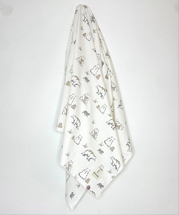 Bear Family Swaddle Blanket