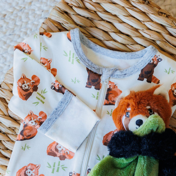 Red Panda Footie – Made from Eco-Friendly Fabric