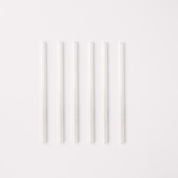Skinny 6" Glass Cocktail Straw Set - Air