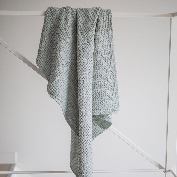 AmourLinen Bath Towel / Sage green Linen Waffle Towel