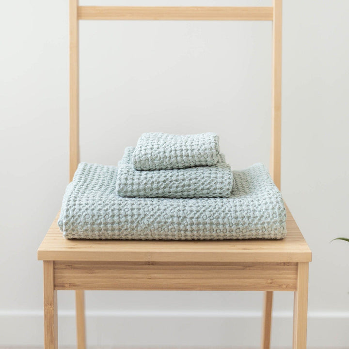 AmourLinen Linen Waffle Towel Set