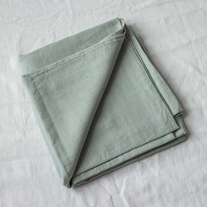 AmourLinen Twin / Sage green Linen Flat Sheet