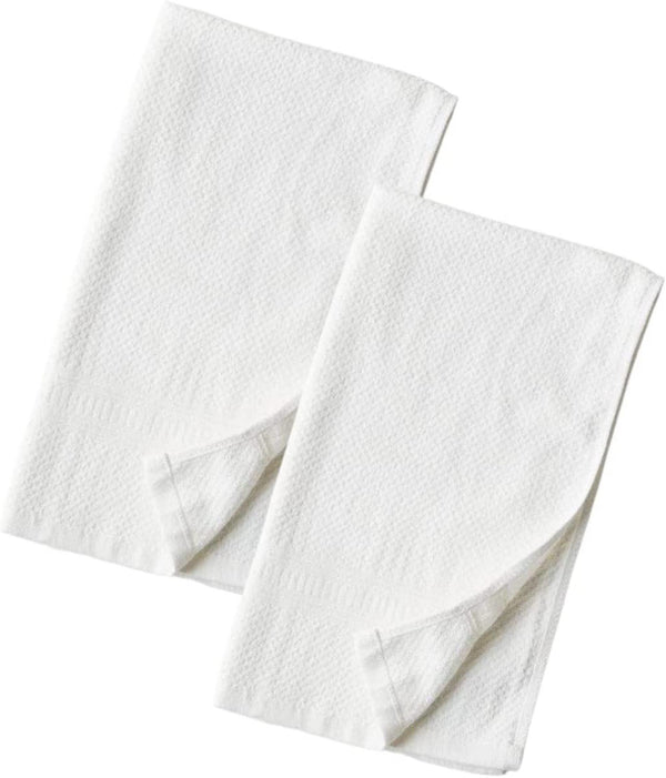 Anact White: Undyed + Bleached Sustainable Hemp & Organic Cotton Hand Towels, 2-Pack