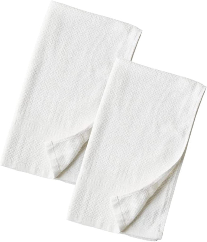 Anact White: Undyed + Bleached Sustainable Hemp & Organic Cotton Hand Towels, 2-Pack