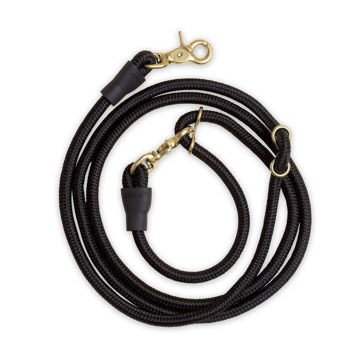 Awoo BLACK Recycled Infinity Dog Leash
