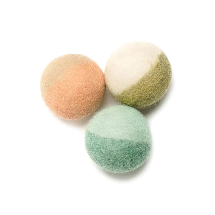 Awoo Pets Small Felt Ball Dog Toy Trio