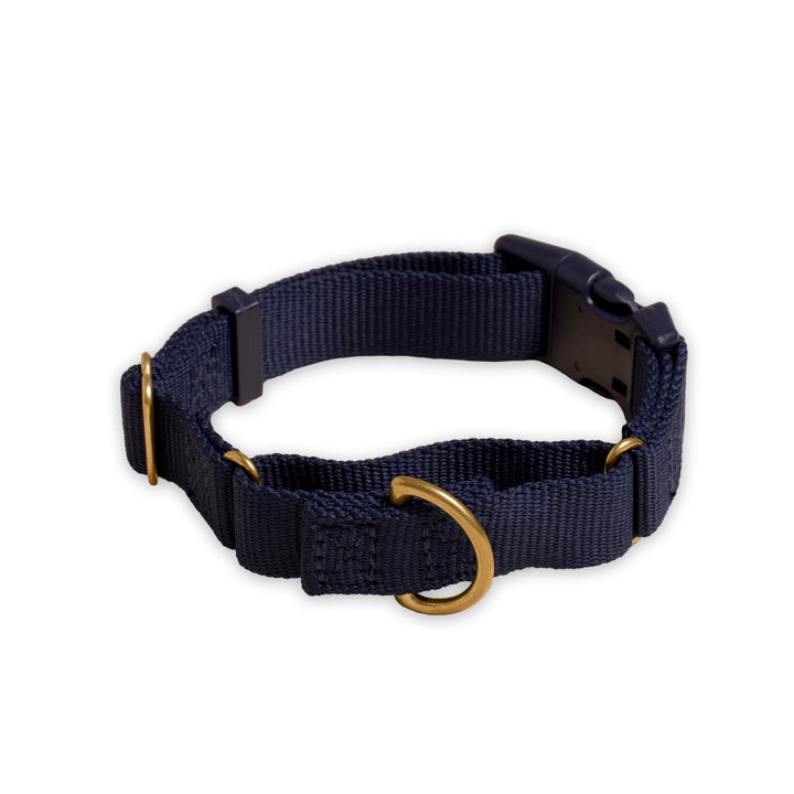 Awoo Small / NAVY Marty Dog Collar