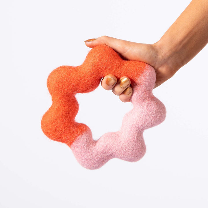Awoo Wiggle Ring Felt Dog Toy