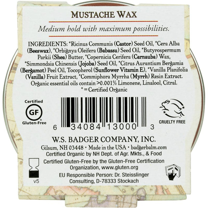 Badger Mustache Wax .75oz
