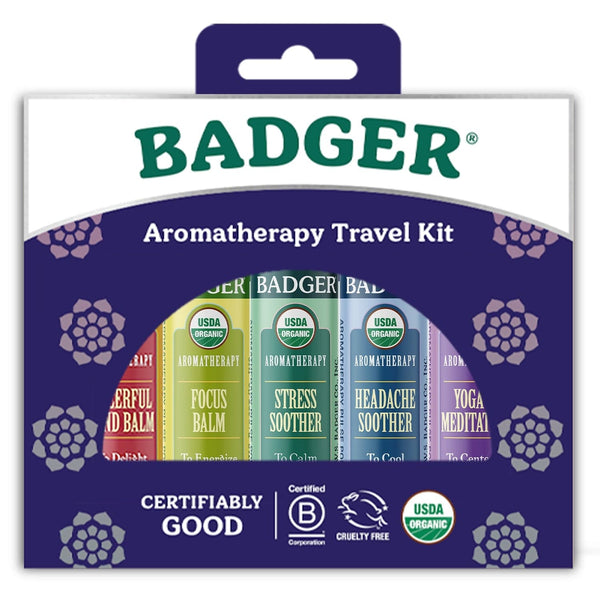 Badger Organic Aromatherapy Travel Kit - 5pk