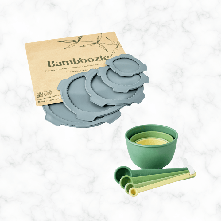 Bamboozle Home Fresh Guacamole Baking Accessories - Measuring Duo and Lids Bundle