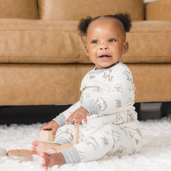 Bear Family 2-Piece Pajama Set – Eco-Friendly Infant & Toddler Sleepwear