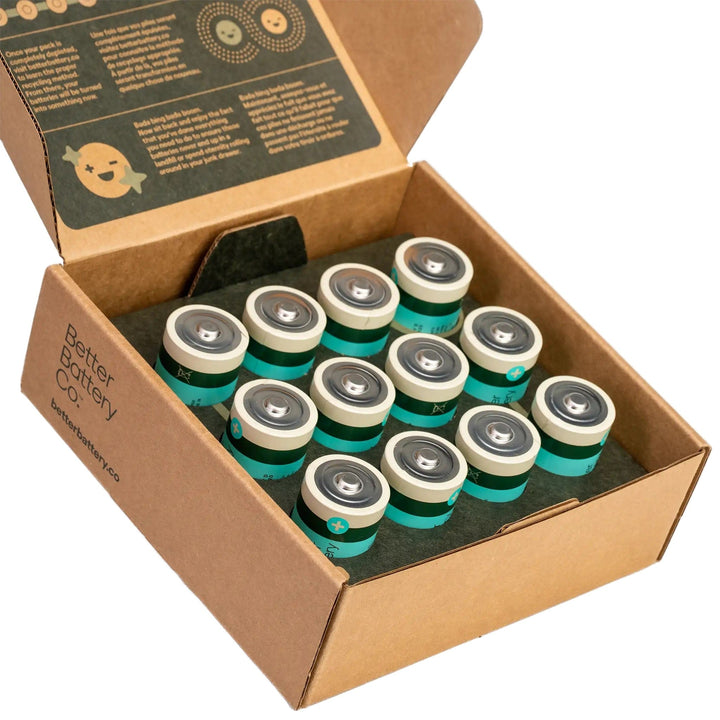 Better Battery Co. D Cell 12 Pack Recyclable Batteries