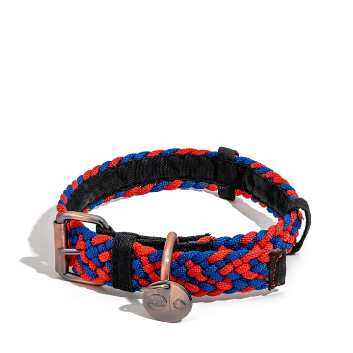 BetterBone Royal Red & Blue / Small BetterCollar - 100% Fair Trade Recycled Ocean Bound Plastic Dog Collar