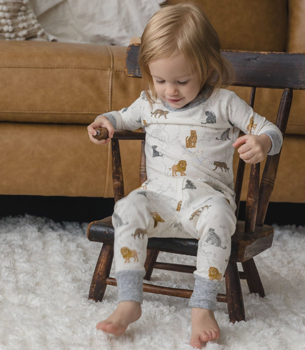 Big Cats 2-Piece Pajama Set – Eco-Friendly Infant & Toddler Sleepwear