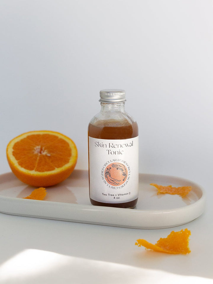 Circular Bodies metal cap (apply with cotton round) Natural and Biodegradable Skin Renewal Tonic