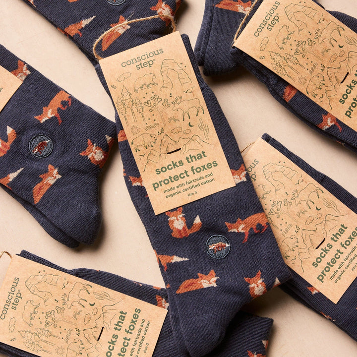 Conscious Step Socks that Protect Foxes