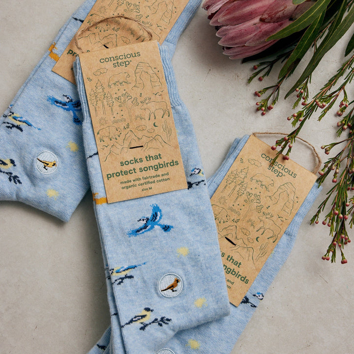Conscious Step Socks that Protect Songbirds