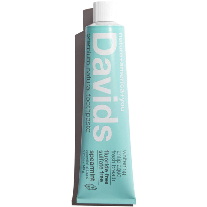 Davids Toothpaste Spearmint All Natural Toothpaste - Sustainable Toothpaste - Fluoride Free, Vegan