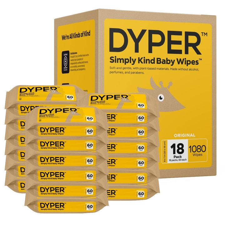 DYPER 18 Pack Baby Wipes