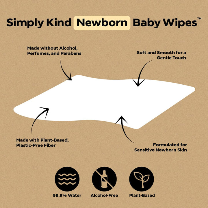 DYPER 4 Pack Newborn Baby Wipes