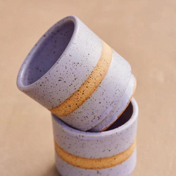 Earth and Element Lavender Tiny Cups - Stoneware Cups, Multiple Colors, Handmade in USA