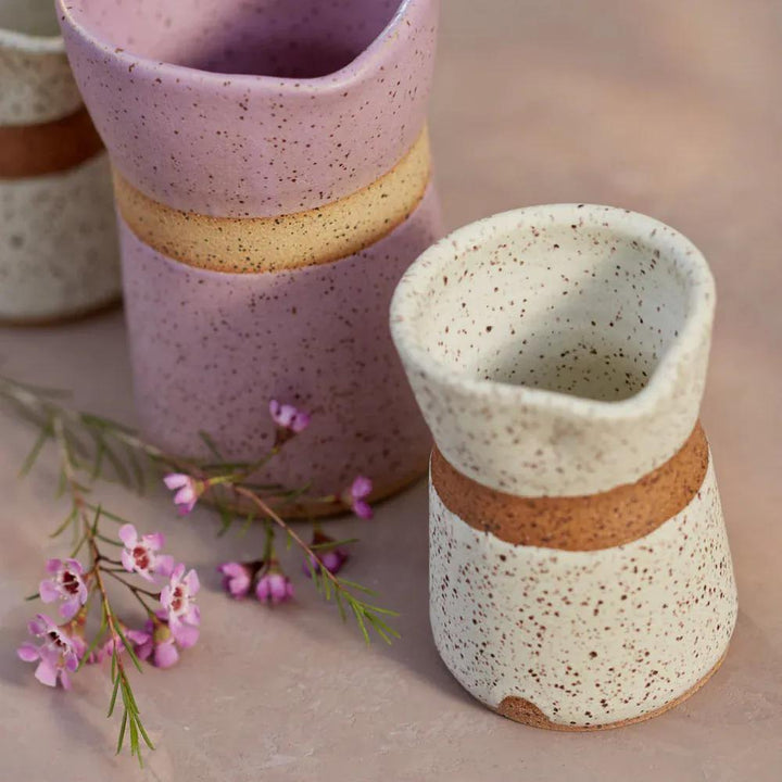 Earth and Element Medium Ceramic Pourer - Plastic Free Pitcher, Small or Medium, Handmade in USA