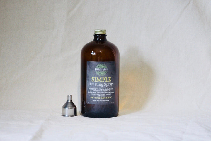 Earthy Edith’s 32 oz Refill with stainless steel funnel SIMPLE Dusting Spray