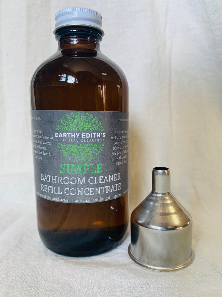 Earthy Edith’s Concentrate with stainless steel funnel SIMPLE Bathroom Cleaner