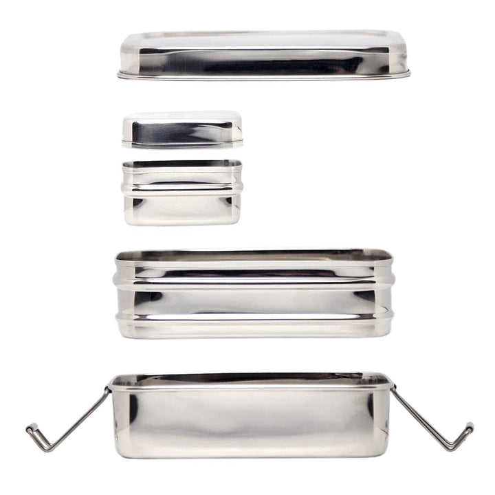 ECOlunchbox 3-in-1 Classic Stainless Steel Lunchbox
