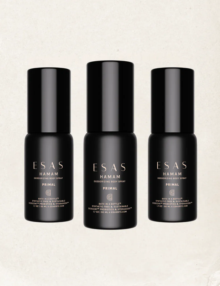 Esas Beauty TRIO 1.7  OZ (540 SPRAYS) Primal Hamam Deo Body Spray