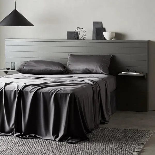 ettitude Cal King / Slate Signature Sateen Sheet Set - 12 Color Options
