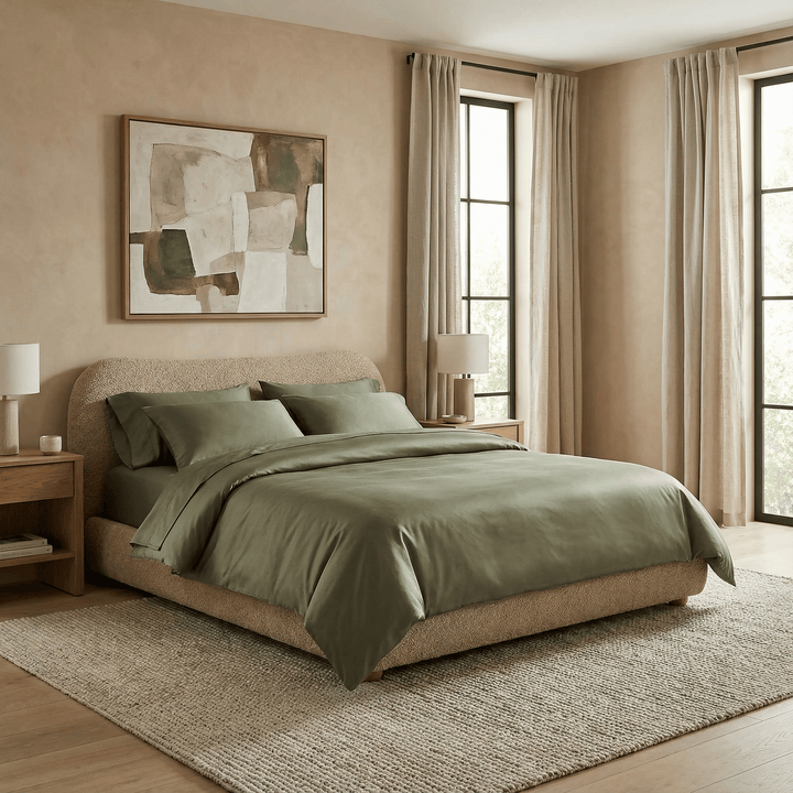 ettitude Full/Queen / Fern Luxe CleanBamboo® Sateen+ Duvet Cover