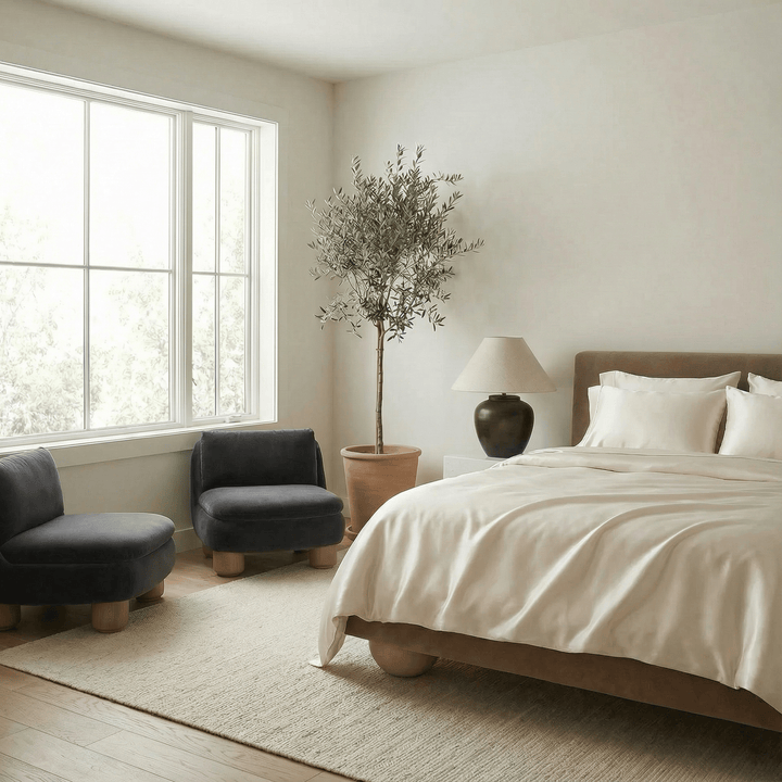ettitude Full/Queen / Mica Luxe CleanBamboo® Sateen+ Duvet Cover