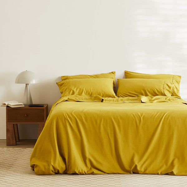 ettitude Honey / Full/Queen Linen+ Duvet Cover