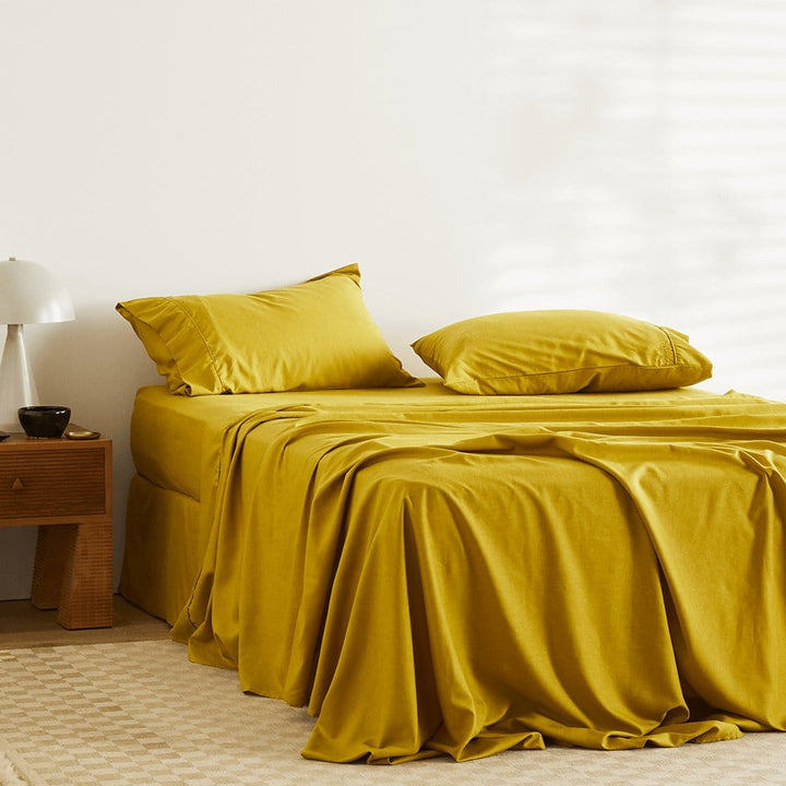 ettitude Honey / Queen Linen+ Sheet Set