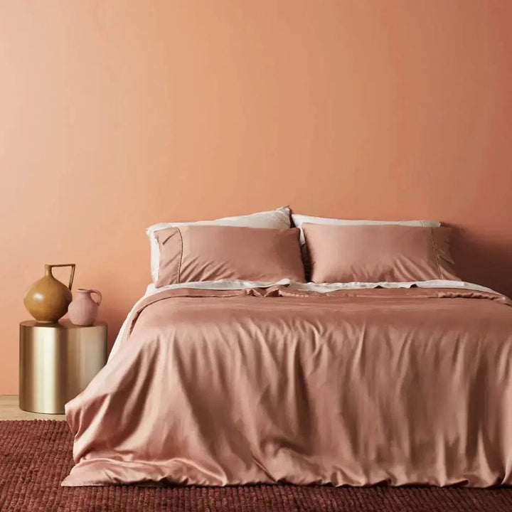 ettitude King/Cal King / Almond Signature Sateen Duvet Cover- 13 Color Options