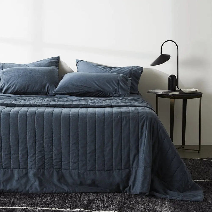 ettitude Linen+ Quilted Coverlet