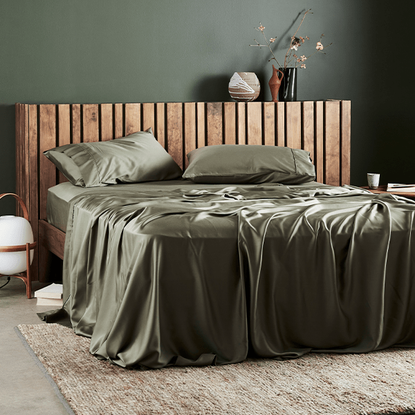 ettitude Moss / Twin XL Signature Sateen Sheet Set