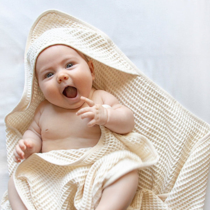 ettitude Natural / Baby Waffle Hooded Baby Towel