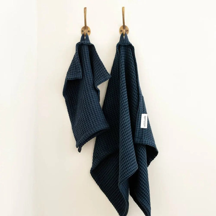 ettitude Ocean / Wash Cloth Waffle Towel 2-Pack - 6 Color Options