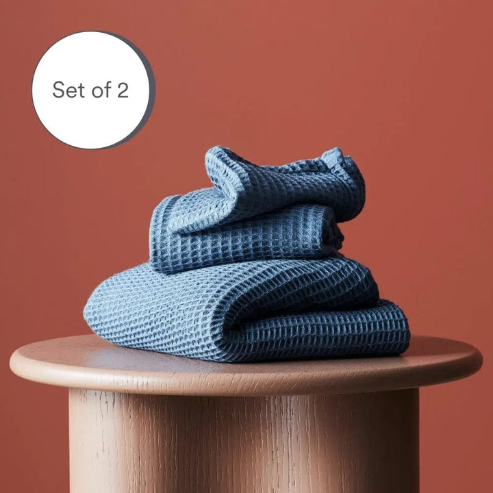 ettitude River / Wash Cloth Waffle Towel 2-Pack - 6 Color Options