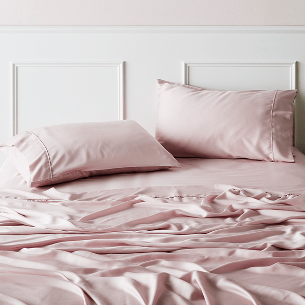 ettitude Rose / Twin Signature Sateen Fitted Sheet