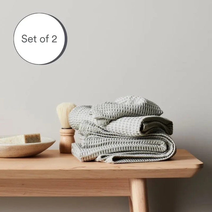 ettitude Sage / Hand Towel Waffle Towel 2-Pack - 6 Color Options