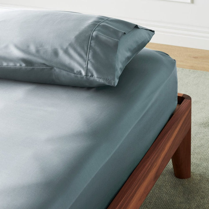 ettitude Sea / Queen Signature Sateen Fitted Sheet