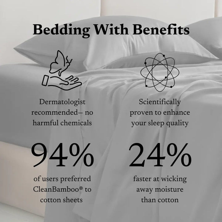 ettitude Signature Sateen Sheet Set - 12 Color Options