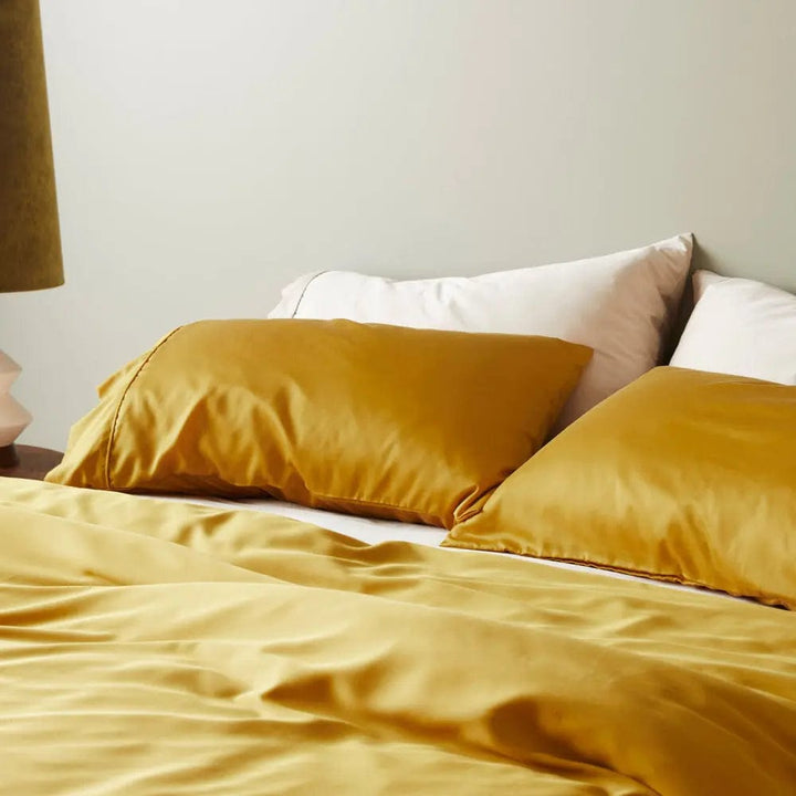 ettitude Standard / Saffron Signature Sateen Pillowcase Set - 12 Color Options